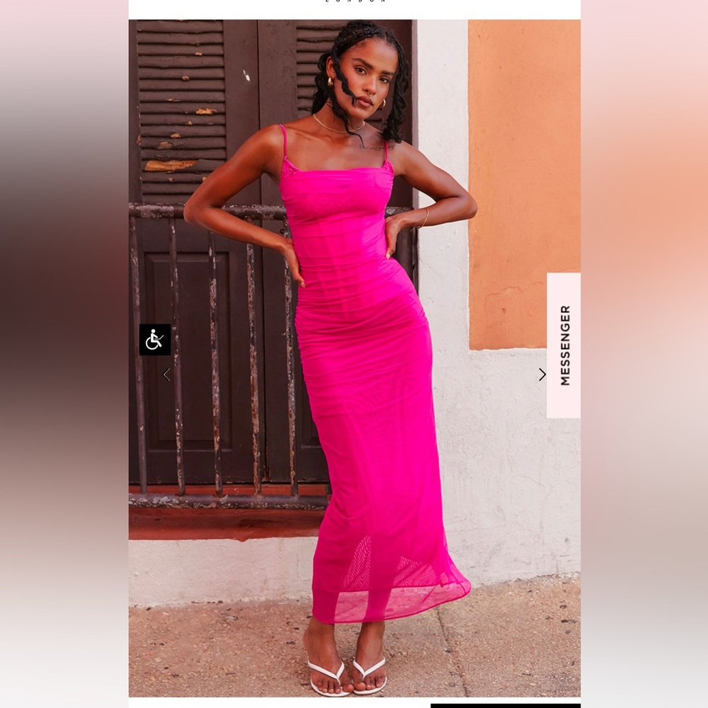House of CB - fushia Nalini dress M - worn once - like new condition